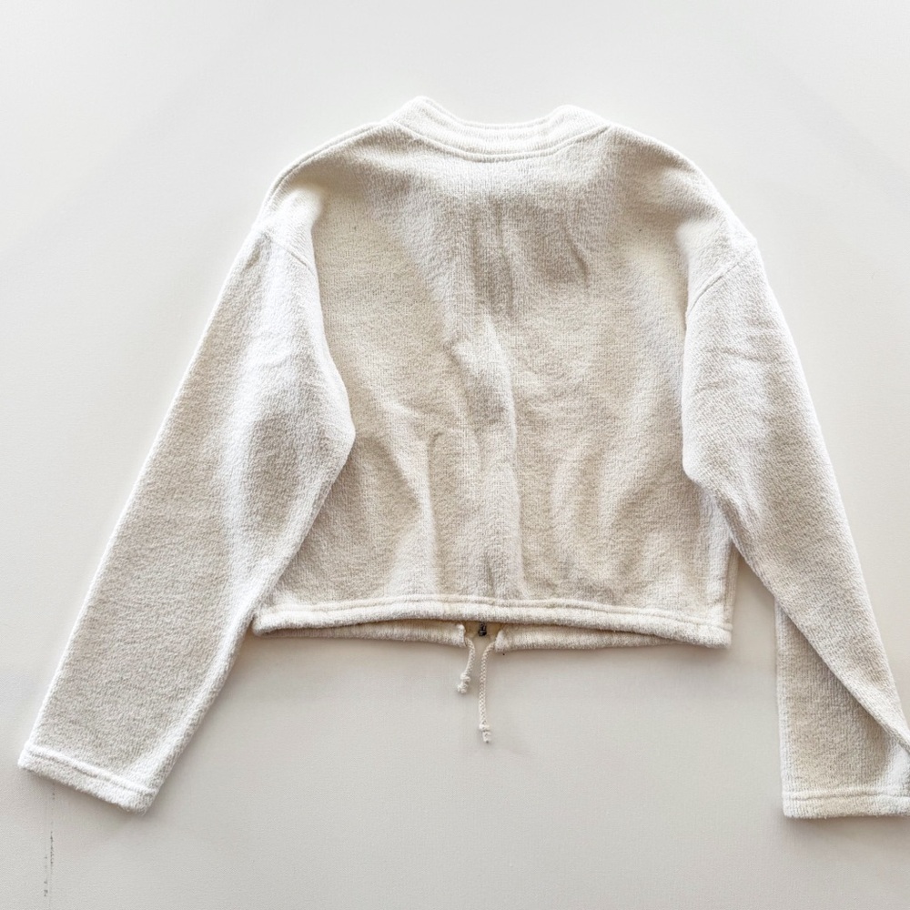 Vintage 90s EXIST Zip Up Jacket Friday Harbor WA Embroidered Logo White Small - Picture 3 of 6
